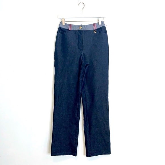 St. John Sport Stretch Jeans in dark wash denim size 6 - Picture 1 of 10